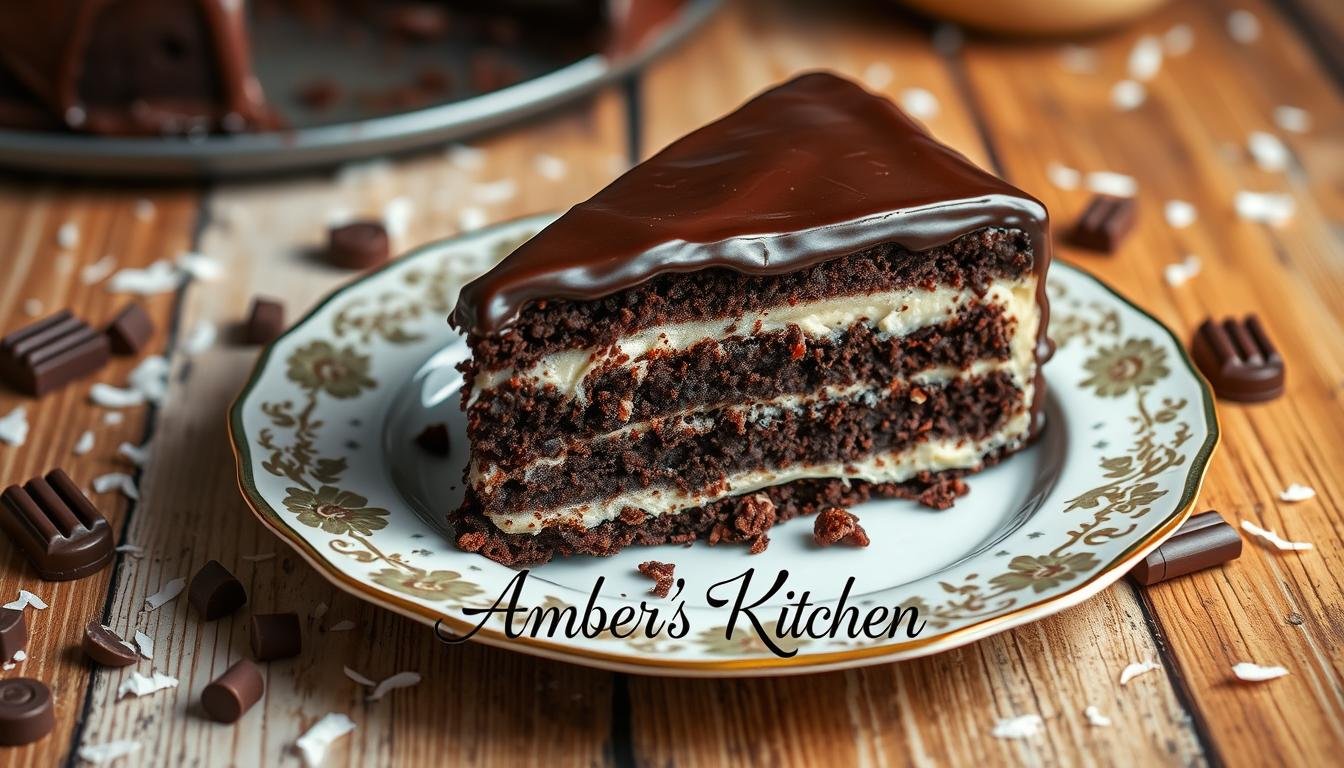 German Chocolate Poke Cake