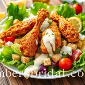 Chicken wing caesar salad