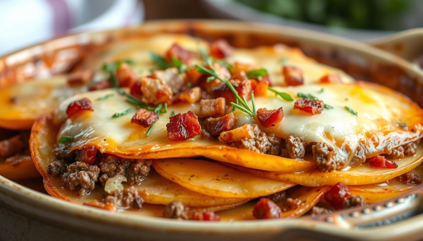 Cheesy Beef and Bacon Scalloped Potatoes