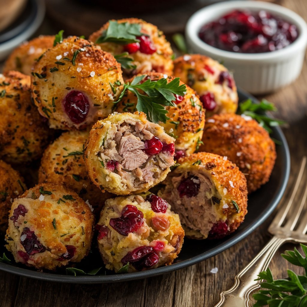 Cranberry & Turkey Stuffing Balls