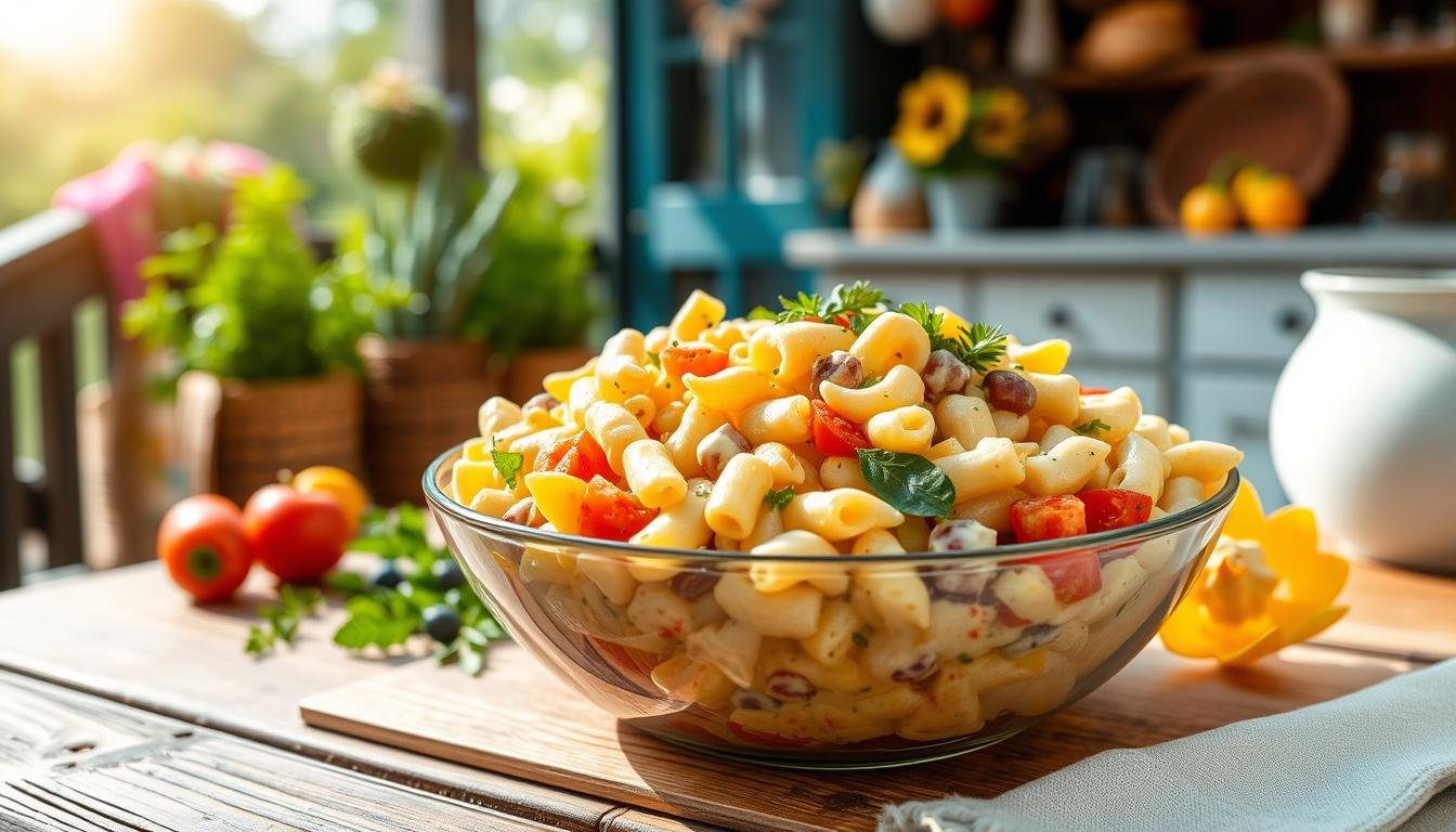 creamy Sweet Macaroni Salad Recipe perfect for summer gatherings