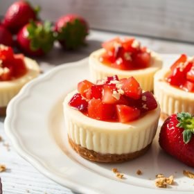 Strawberry Crunch Mini Cheesecake Bites Recipe, Easy Dessert