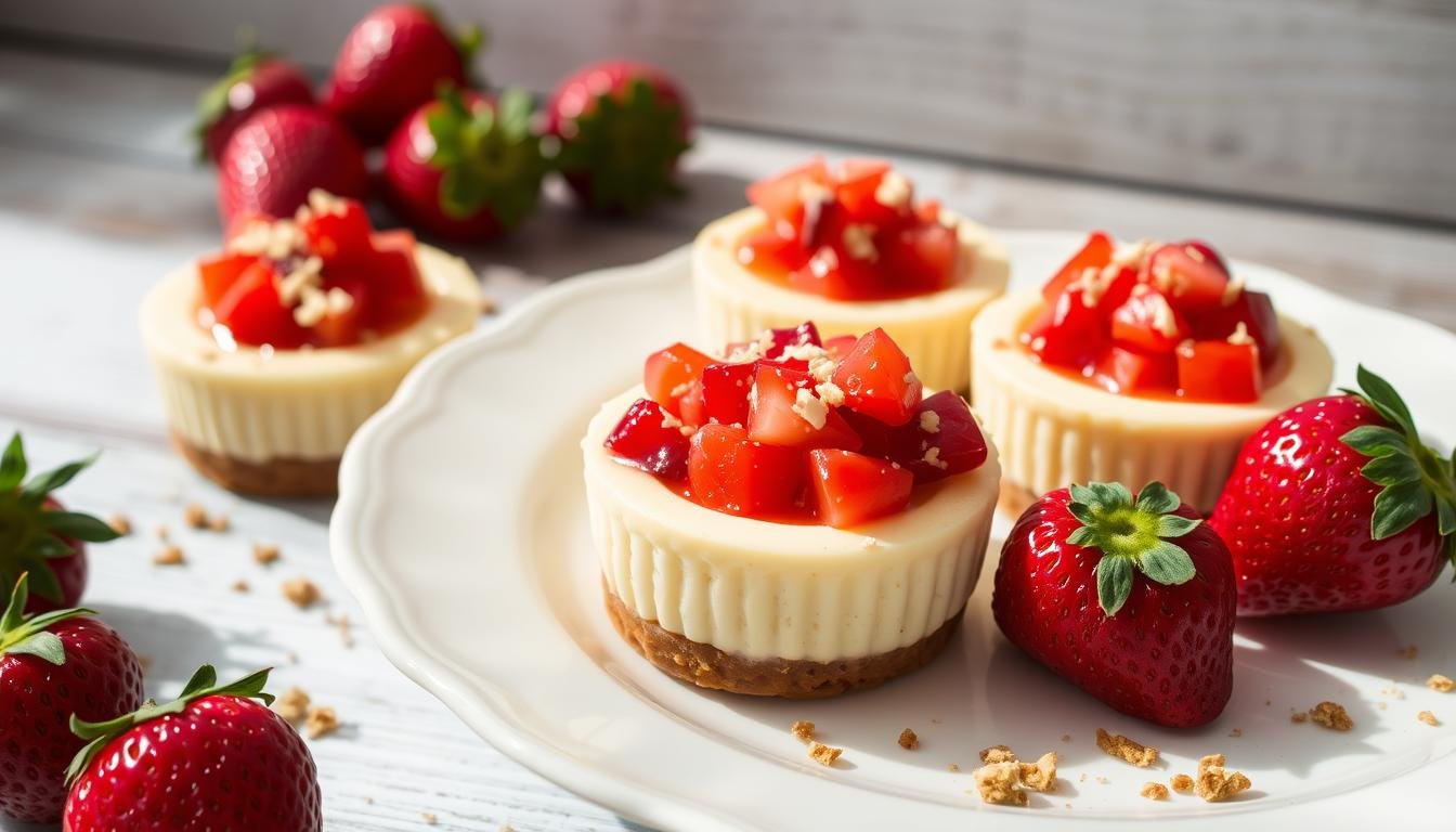 Strawberry Crunch Mini Cheesecake Bites Recipe, Easy Dessert