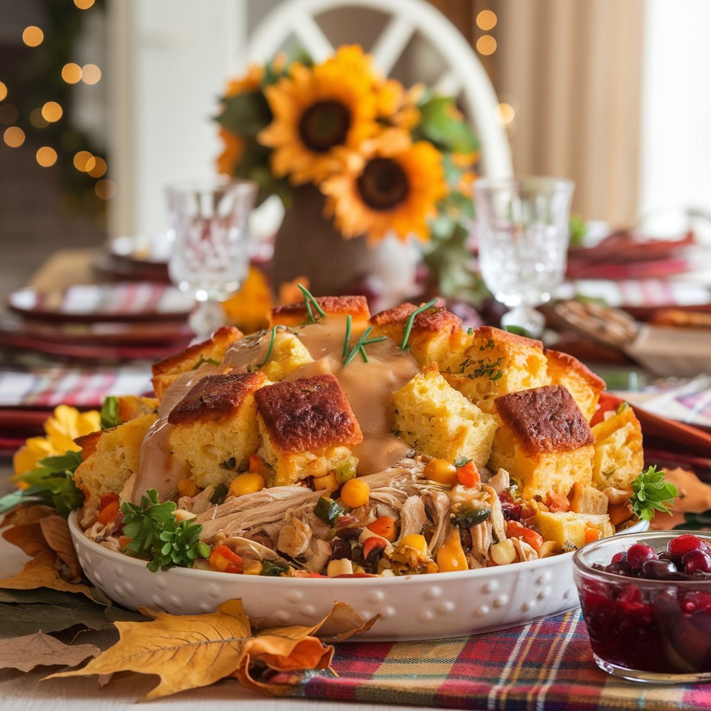 authentic Cornbread Chicken Dressing recipe