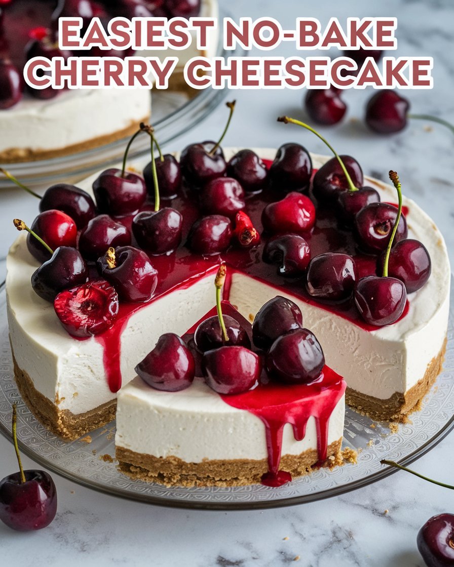 A Photo Of A Delectable No Bake Cherry Cheesecake P8y Olwiqhima8pp Or0pg Dyxwzmlhsqaoyy Ar3rwyw