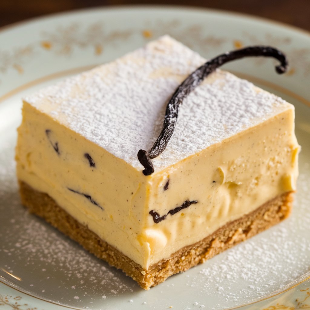 A Photo Of A Delectable Square Of Vanilla Custard Vovl03wnq2wv0b4dh1lbda Ixwpzcect52iud5qf7grig