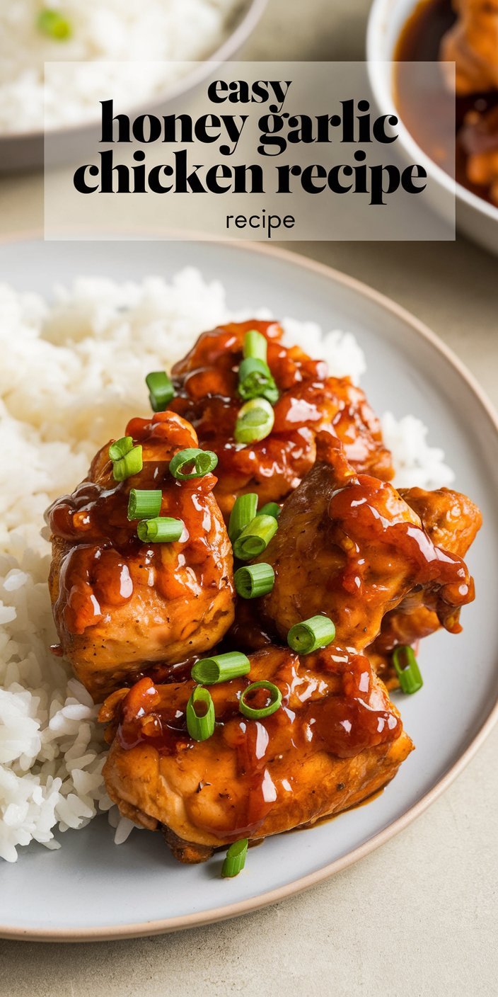 Crispy honey garlic chicken tenders served with a side of honey mustard dipping sauce.