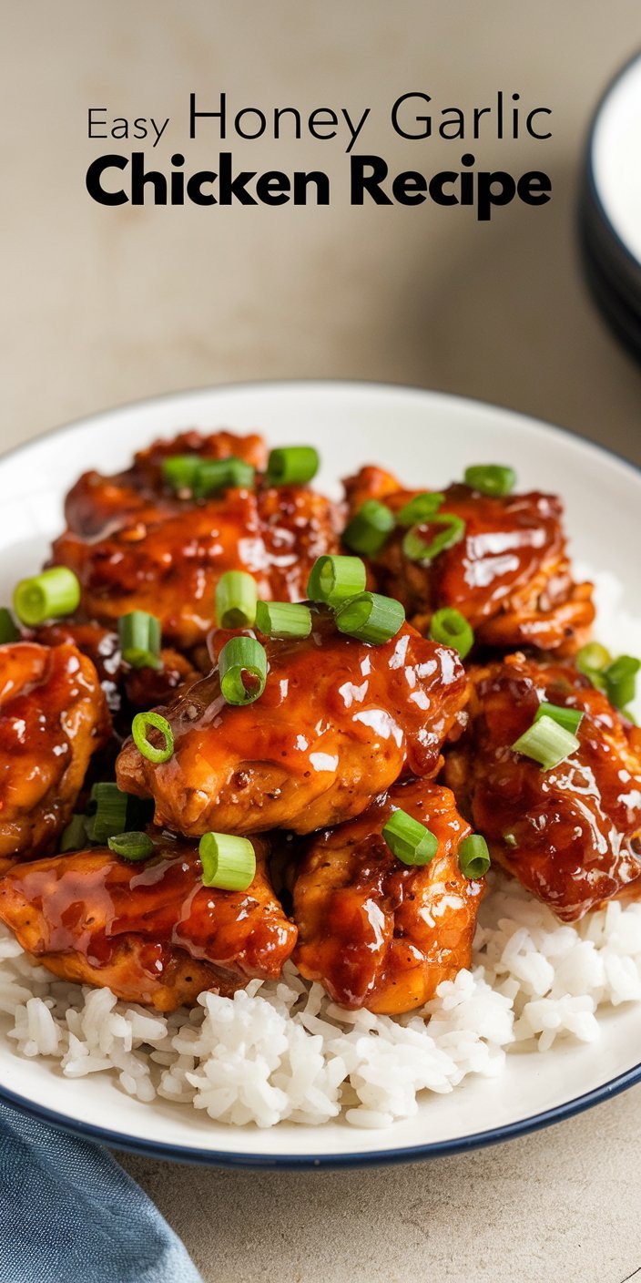 Honey garlic chicken and vegetable bake with a thick, flavorful sauce.