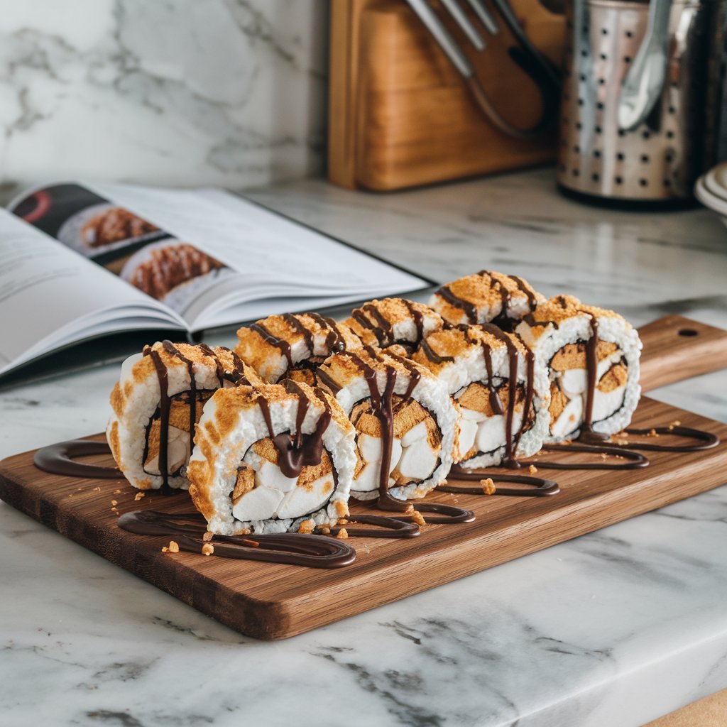 A Photo Of S Mores Sushi Rolls In The Heart Of A C Vypz4ptzsqu6omydweagaw Edk8ksyhsuyqhwgze Kxag