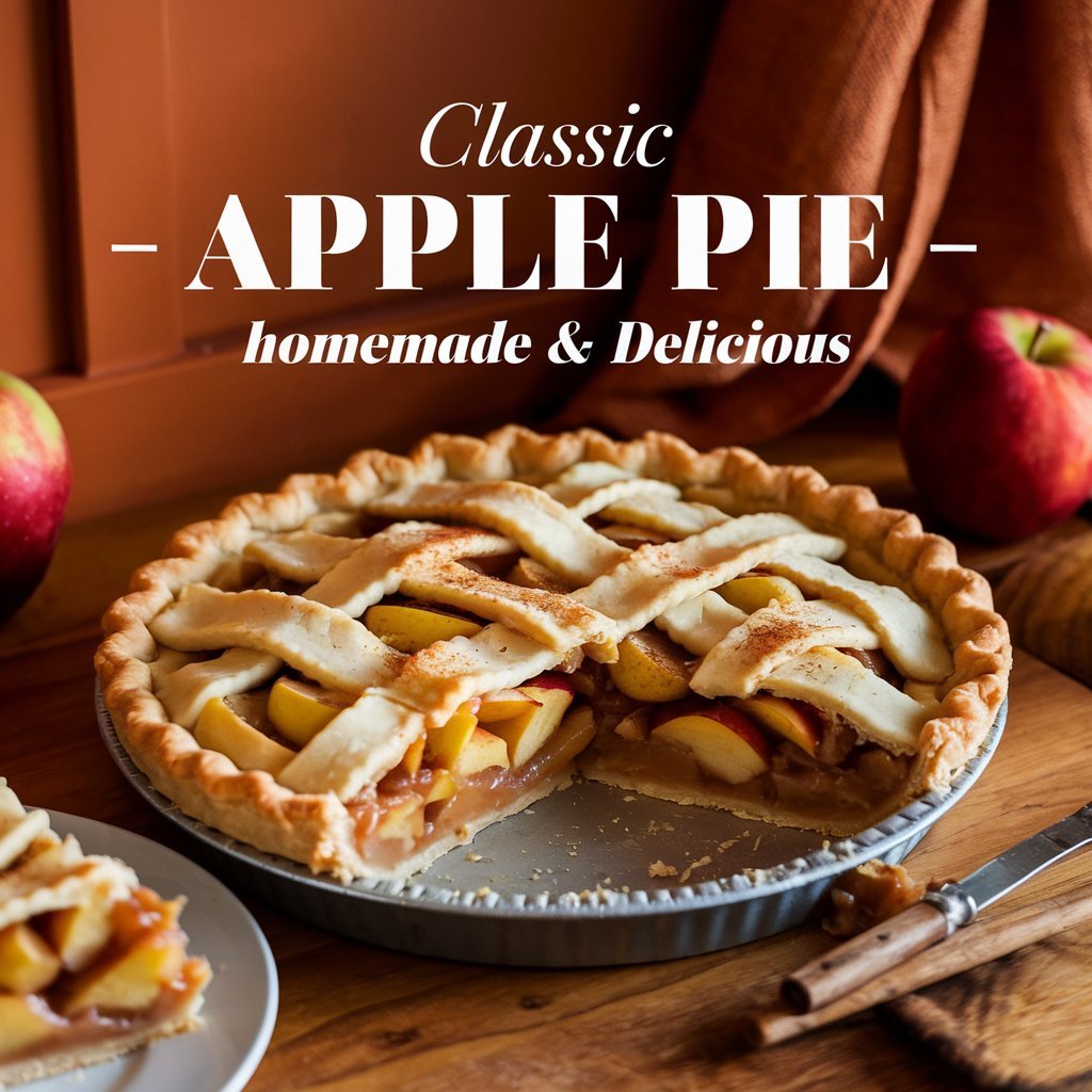 Classic apple pie recipe with a buttery crust and a rich, flavorful apple filling