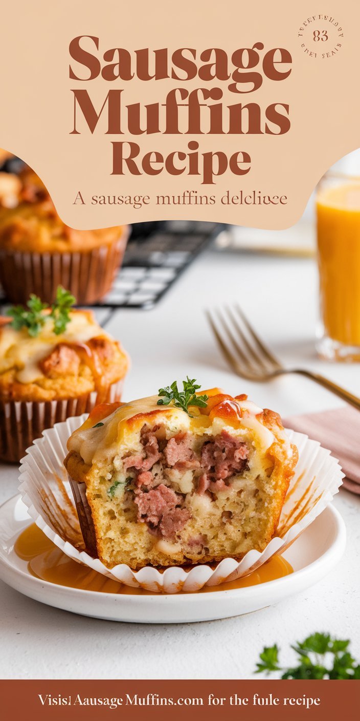 Quick and tasty sausage muffins served alongside a fresh green salad for brunch.