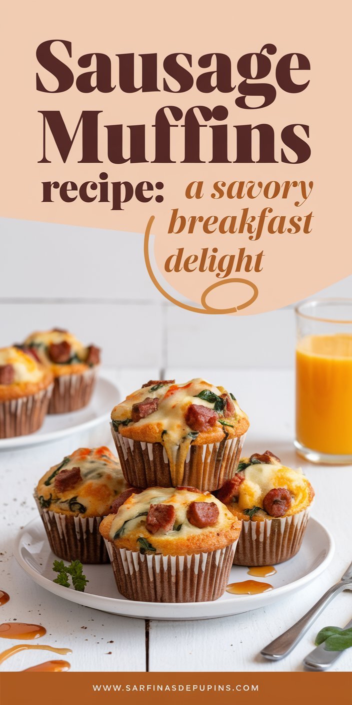 Sausage muffins cut in half to reveal a cheesy, meaty filling