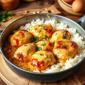 One-Pan Creamy Parmesan Chicken & Rice