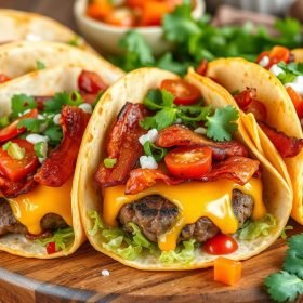 Loaded Bacon Cheeseburger Tacos