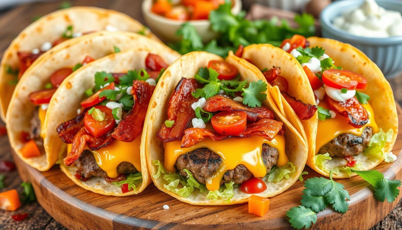 Loaded Bacon Cheeseburger Tacos