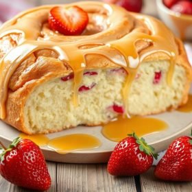 Strawberry Honey Bun Cake