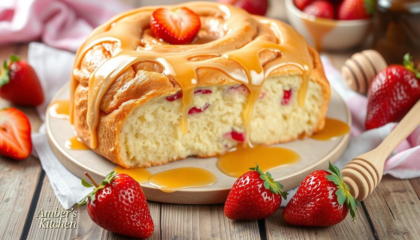 Strawberry Honey Bun Cake