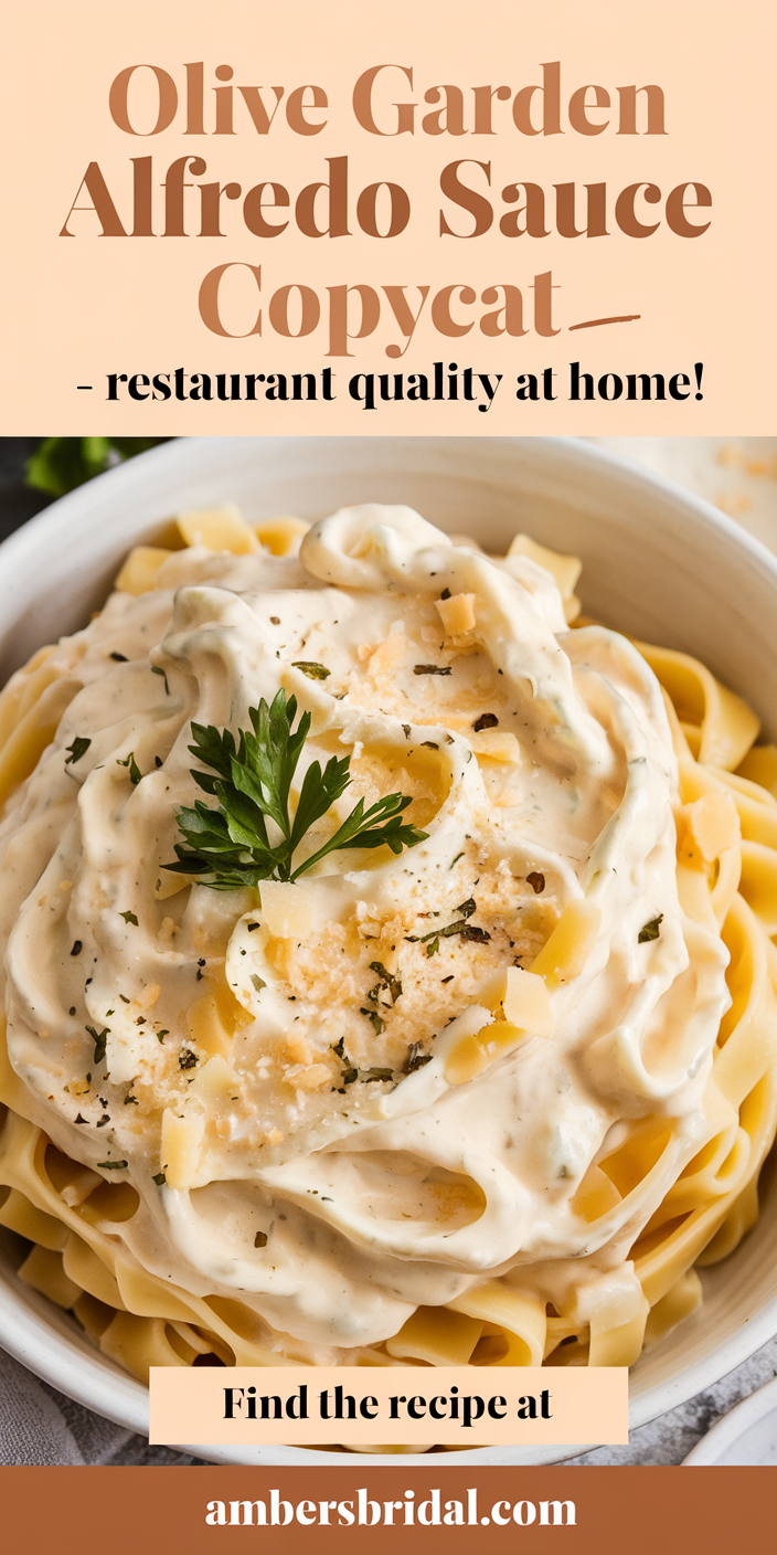 Savory Olive Garden Alfredo Sauce copycat simmering in a saucepan with garlic and Parmesan cheese.