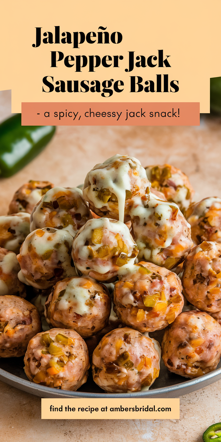 Close-up of jalapeño pepper jack sausage balls showcasing their crispy exterior and melted cheese center
