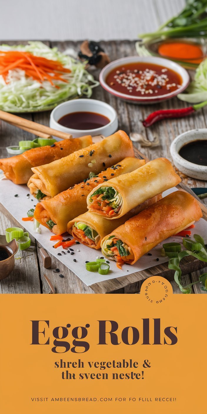 Delicious crispy stuffed egg rolls packed with vegetables and seasoned ground meat.