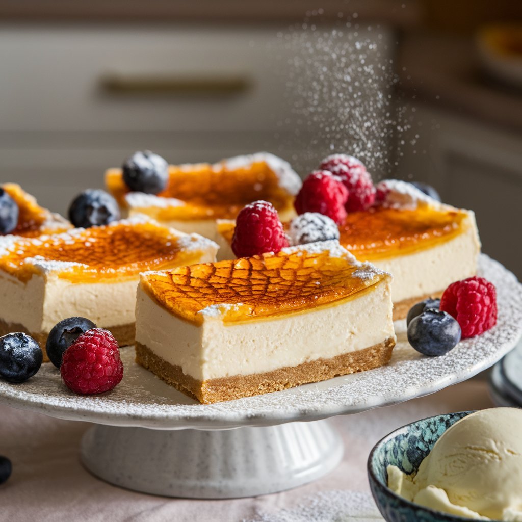 A Photo Of A Platter Of Creme Brulee Cheesecake Ba 9sbxf1w9s7ah89imepz4ya Y3ayznbqqmof7srlvemvda