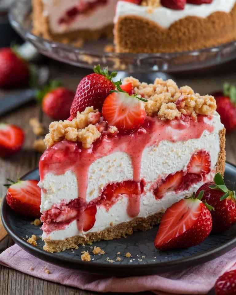A Photo Of A Slice Of A Strawberry Cheesecake Dump Zkxcdx80s W1l37ozuq5w Tfidlpnmsb20pwryawspgw