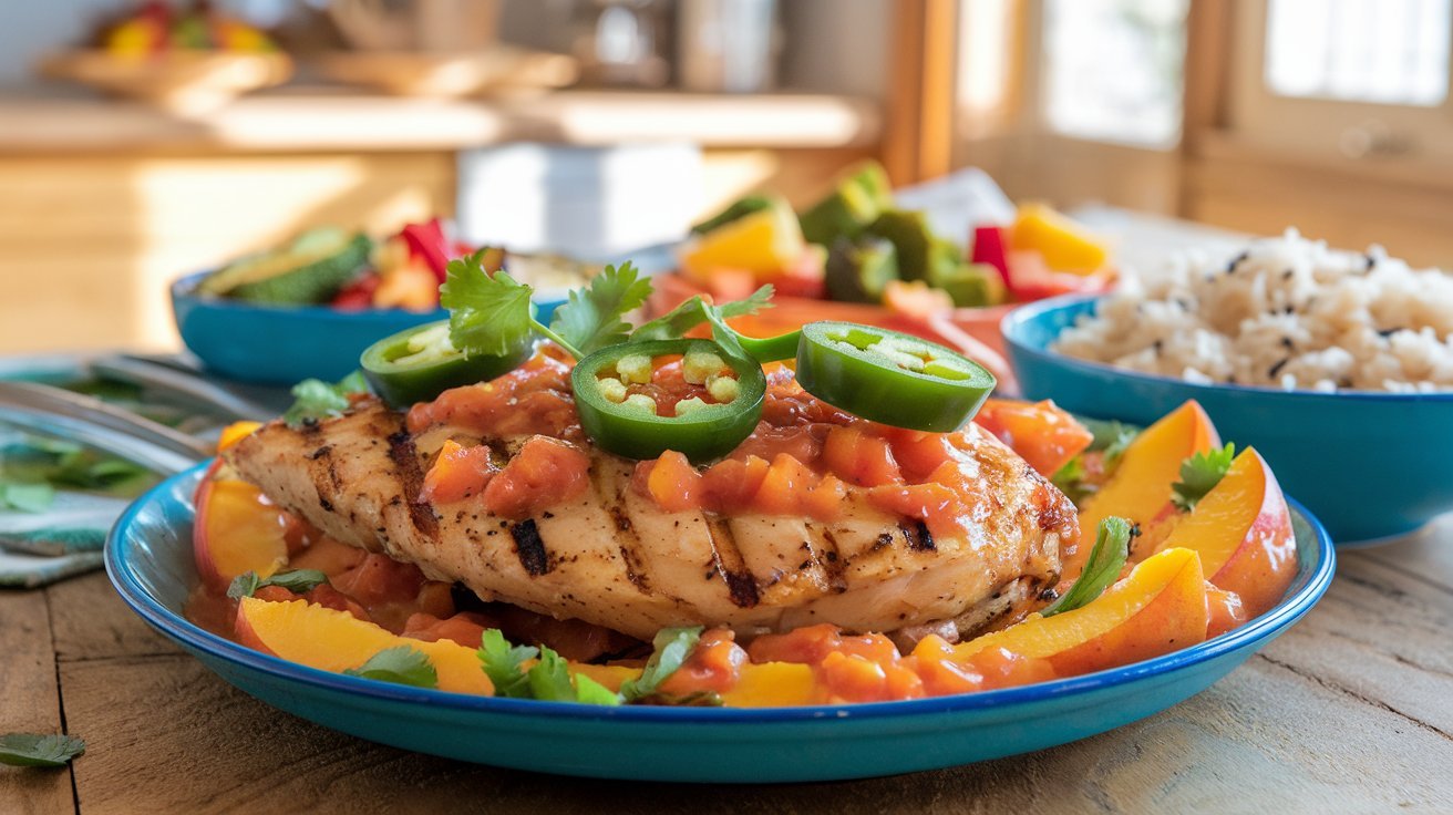Delicious Recipes: Sweet and Spicy Jalapeño Peach Chicken