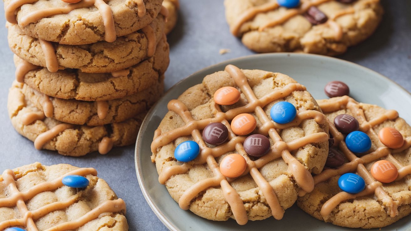 Discover the ultimate chewy peanut butter cookies with peanut butter M&Ms