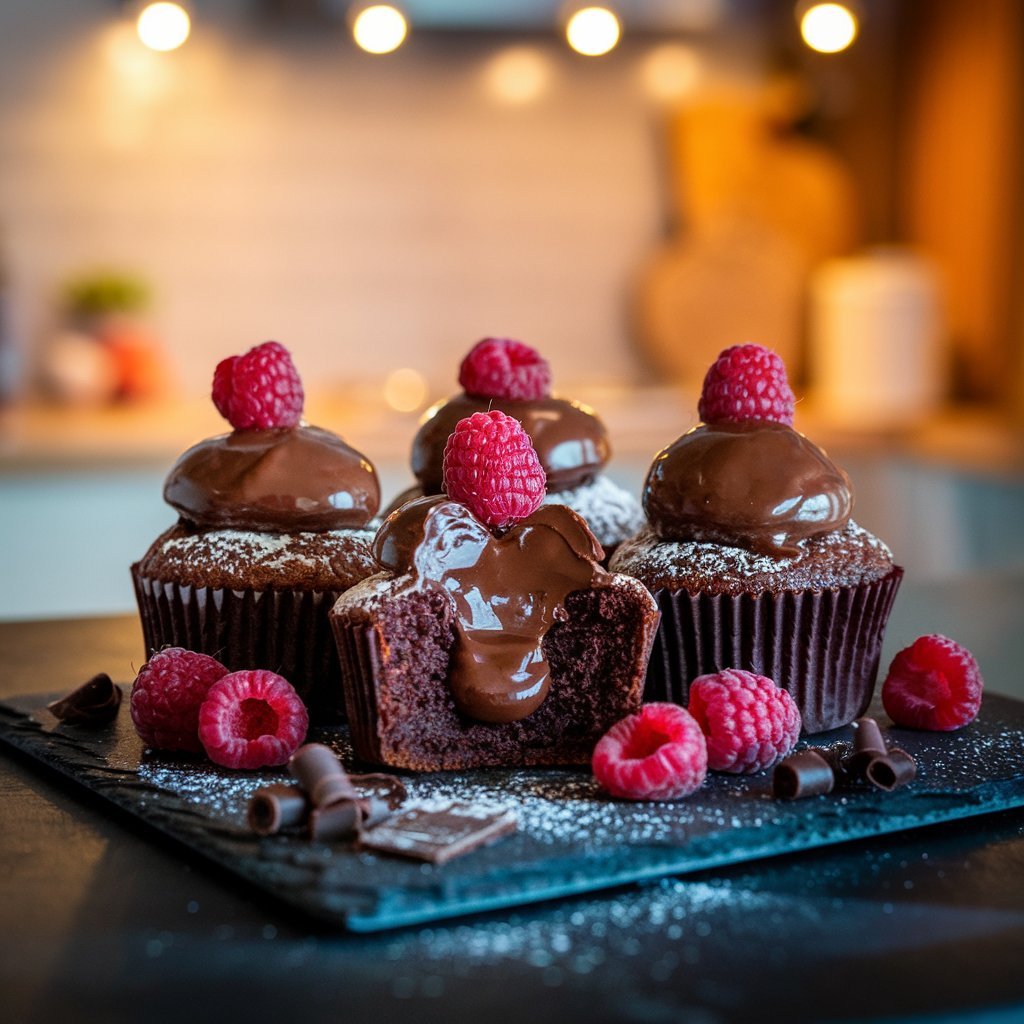 A Photo Of Raspberry Chocolate Lava Cupcakes On A Fgwuwnrltd2m4usyf5yvhg 10lzixmlqkc1y M1rlde5a