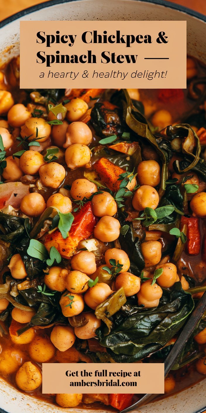 Spicy Chickpea and Spinach Stew