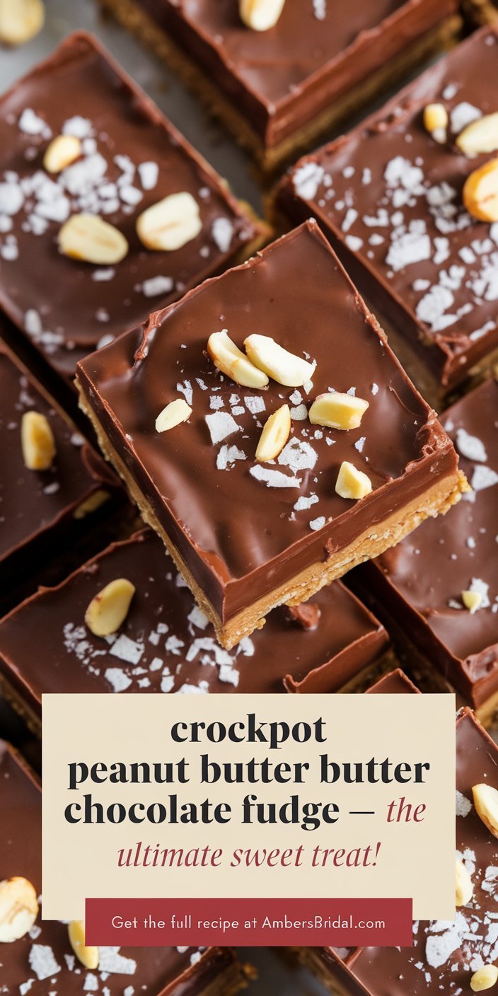Crockpot Peanut Butter Chocolate Fudge