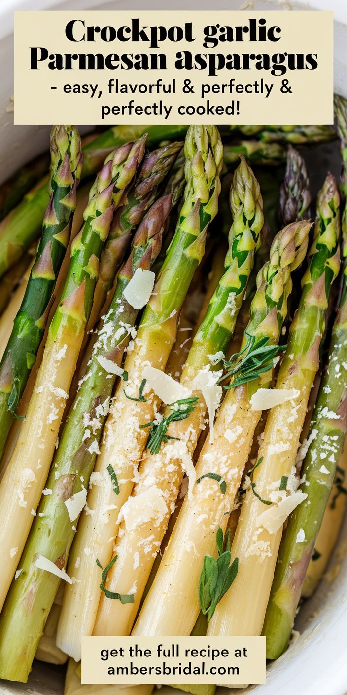 Crockpot Garlic Parmesan Asparagus