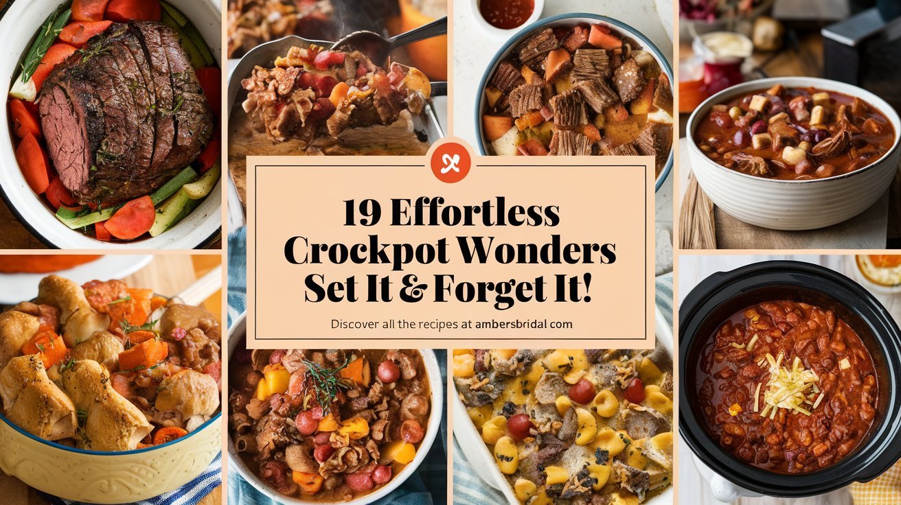 Delicious 19 effortless crockpot wonders in 2025 featuring a variety of hearty stews and savory dishes.