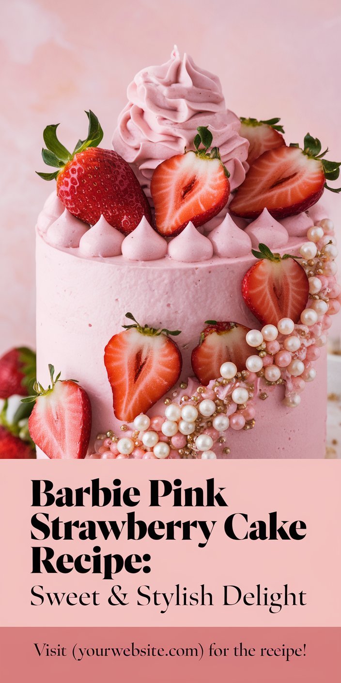 Sliced Barbie pink strawberry cake revealing its fluffy texture and strawberry filling.