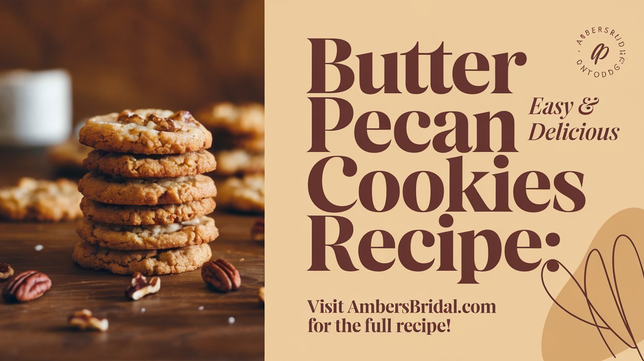 Butter pecan cookies recipe featuring toasted pecans and a rich, buttery dough