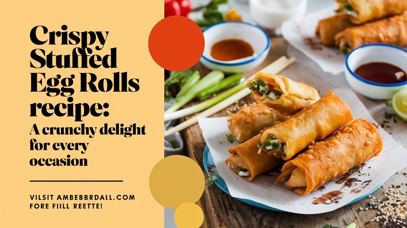 Perfectly fried crispy stuffed egg rolls with a golden crust and hot filling