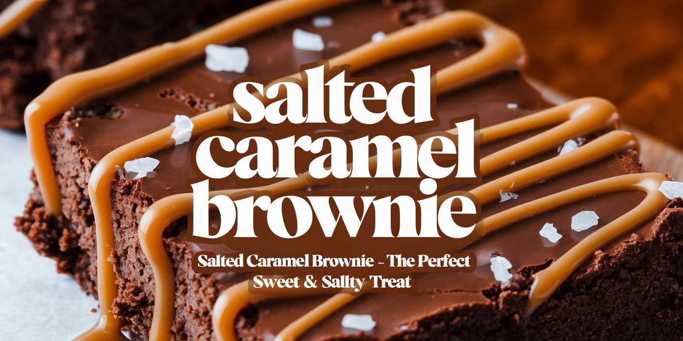 Moist salted caramel brownie with a gooey caramel center and a crispy chocolate exterior.