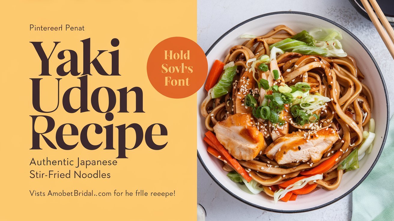 Homemade yaki udon recipe featuring thick udon noodles and savory stir-fry sauce.