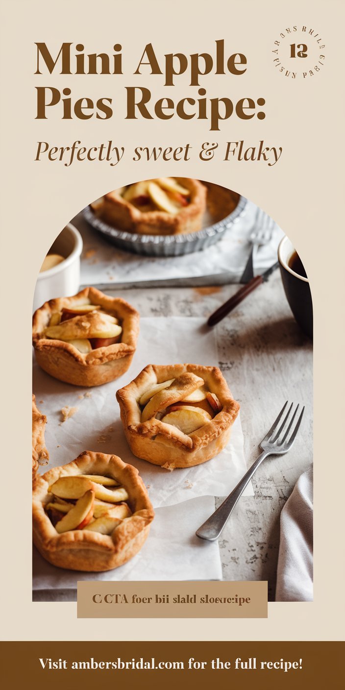 Mini apple pies recipe featuring warm, gooey apple filling with hints of cinnamon and nutmeg.