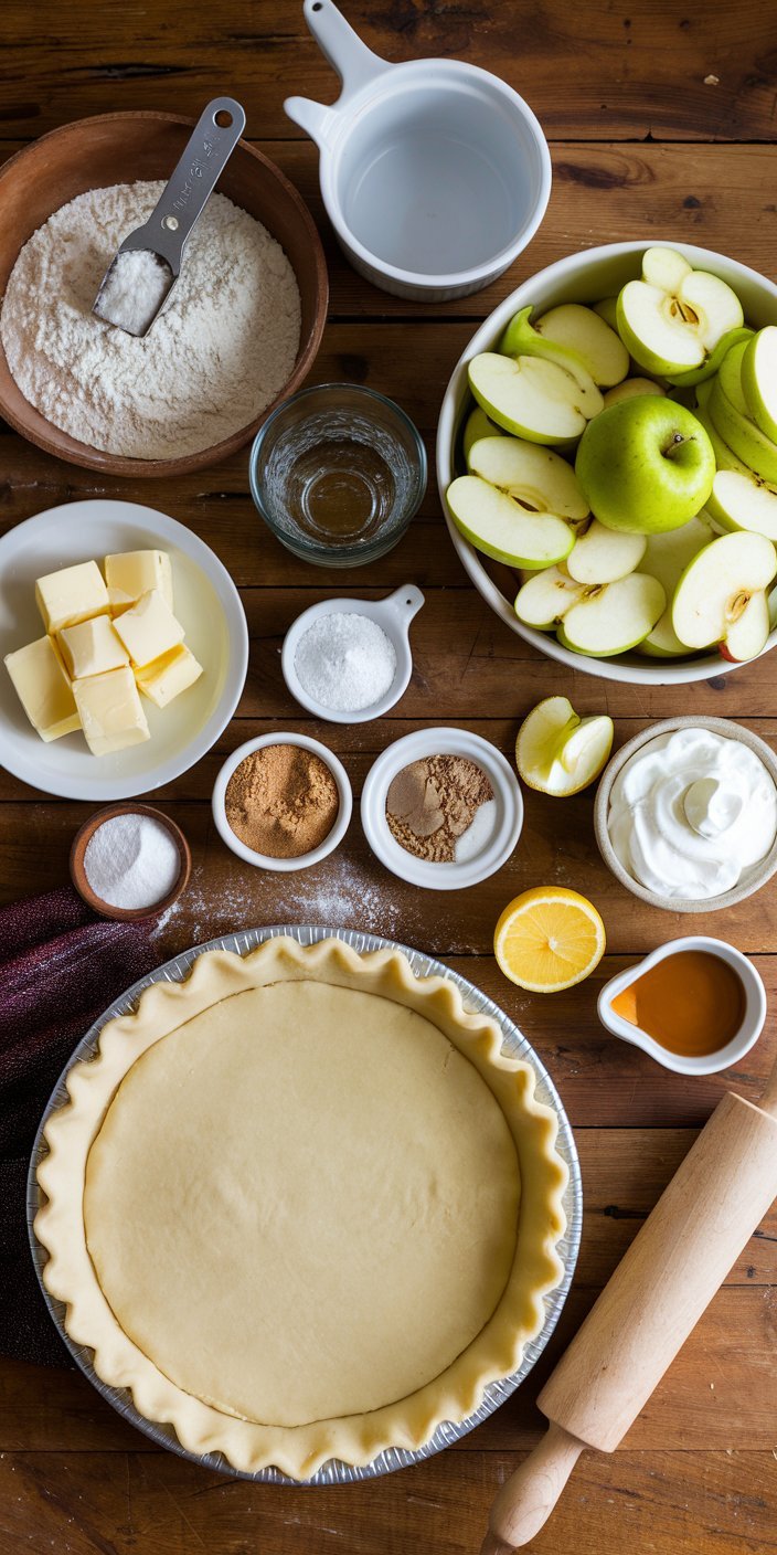 Individual mini apple pies recipe served with a garnish of fresh mint leaves.