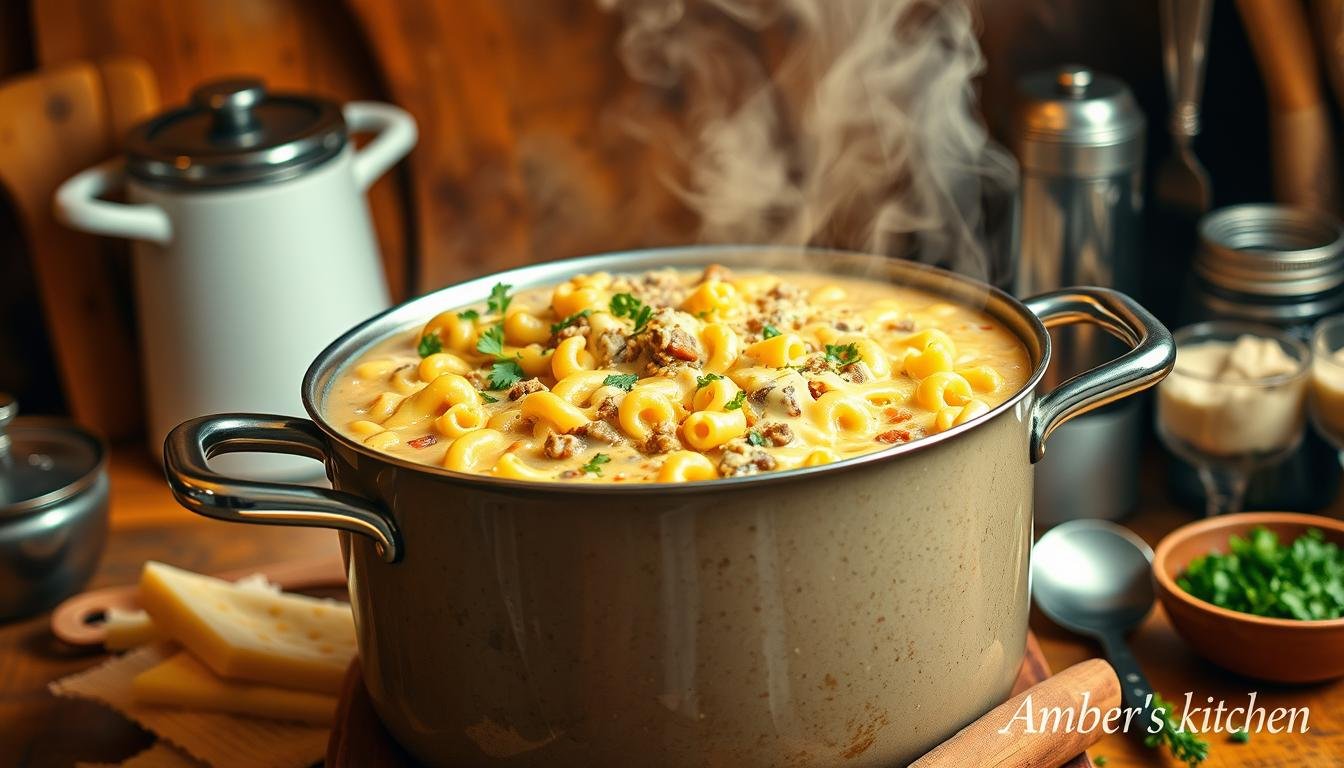 One-Pot Macaroni Cheeseburger Soup Recipe You'll Love