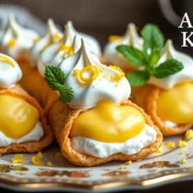 Zesty Lemon Meringue Pie Cannolis | Easy Recipe