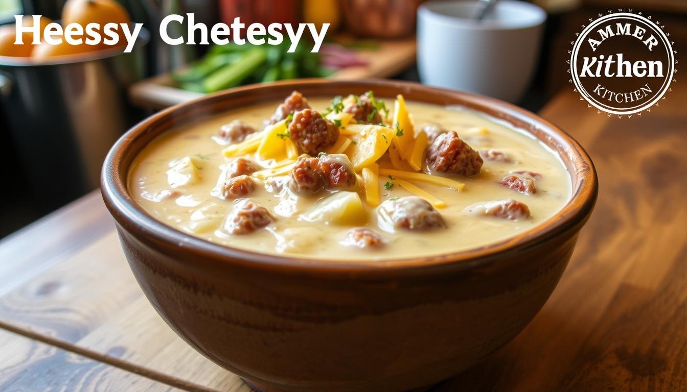 Creamy Cheesy Hamburger Potato Soup