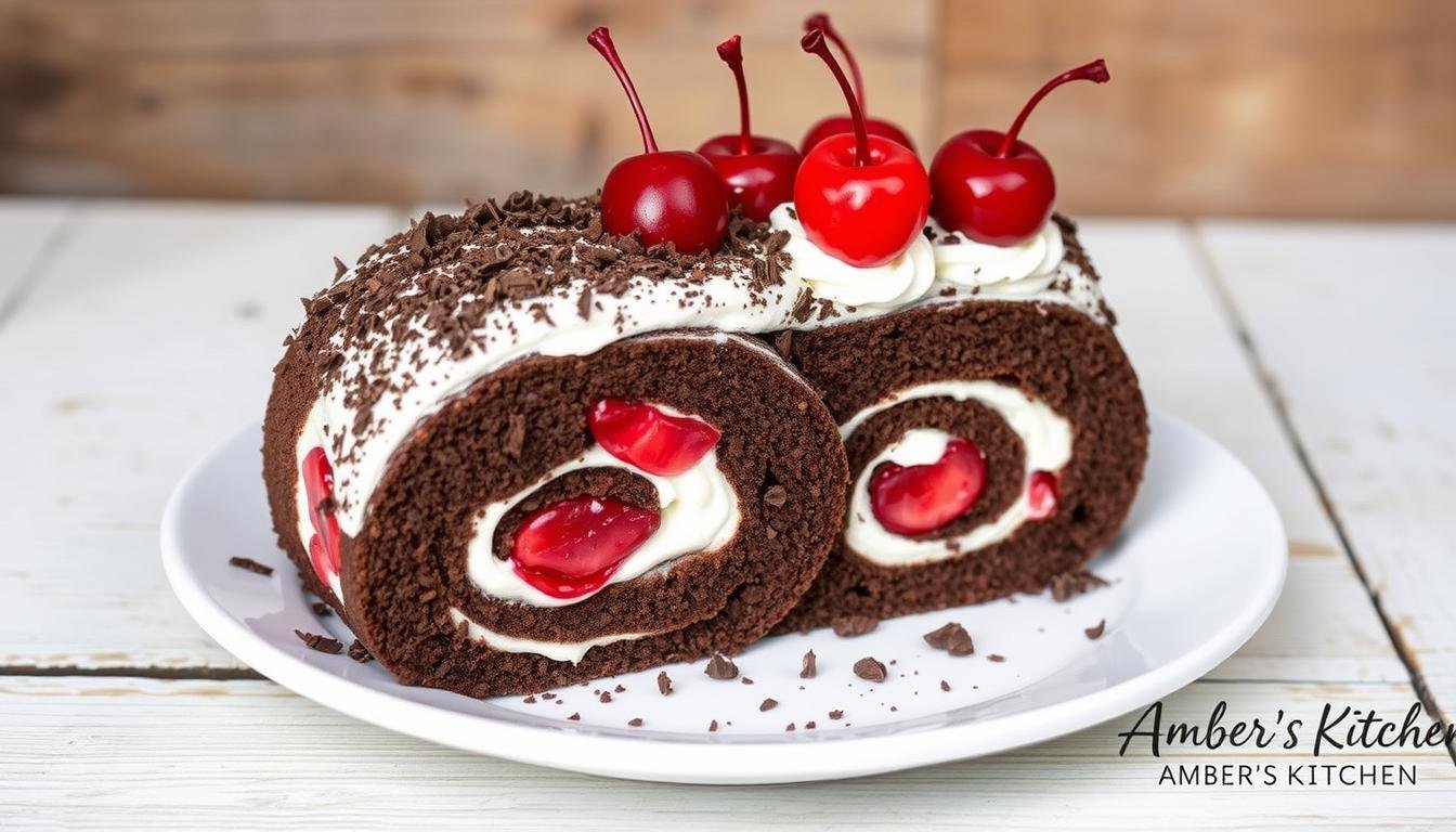 Heavenly Black Forest Roll Cake Recipe