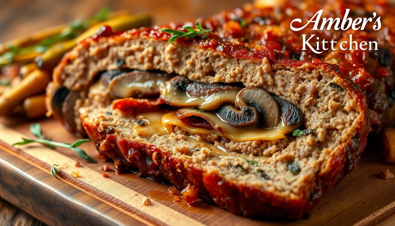 Irresistible Bacon Mushroom Swiss Meatloaf