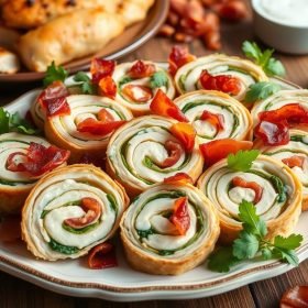 Chicken Bacon Ranch Pinwheels at Home