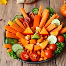 Crafting a Cute Jack-o-Lantern Veggie Tray for Halloween