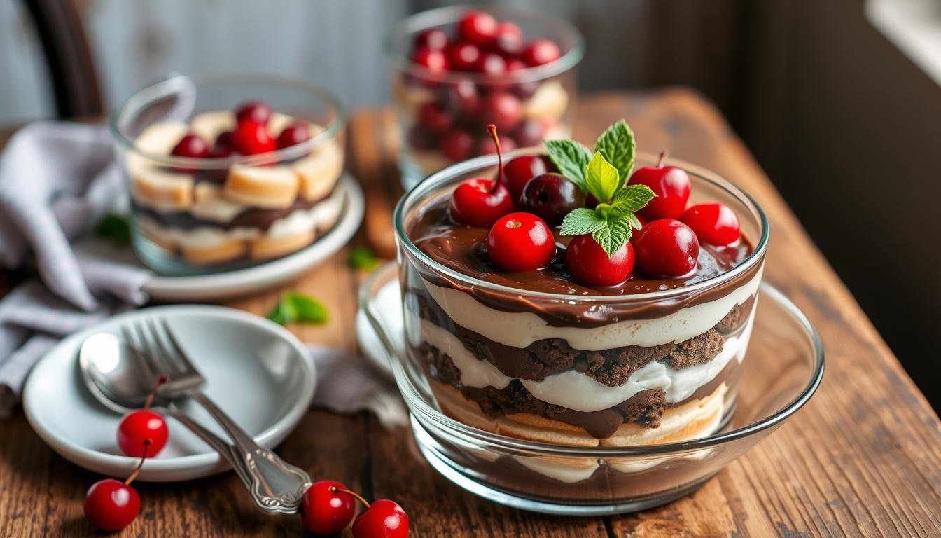 Black Forest Tiramisu Assembly Steps