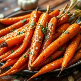 Honey Garlic Butter Roasted Carrots