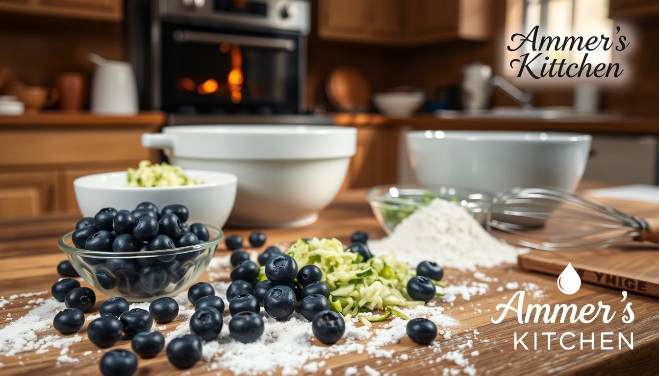 Blueberry Zucchini Bread Baking Process Blueberry Zucchini Bread Baking Process